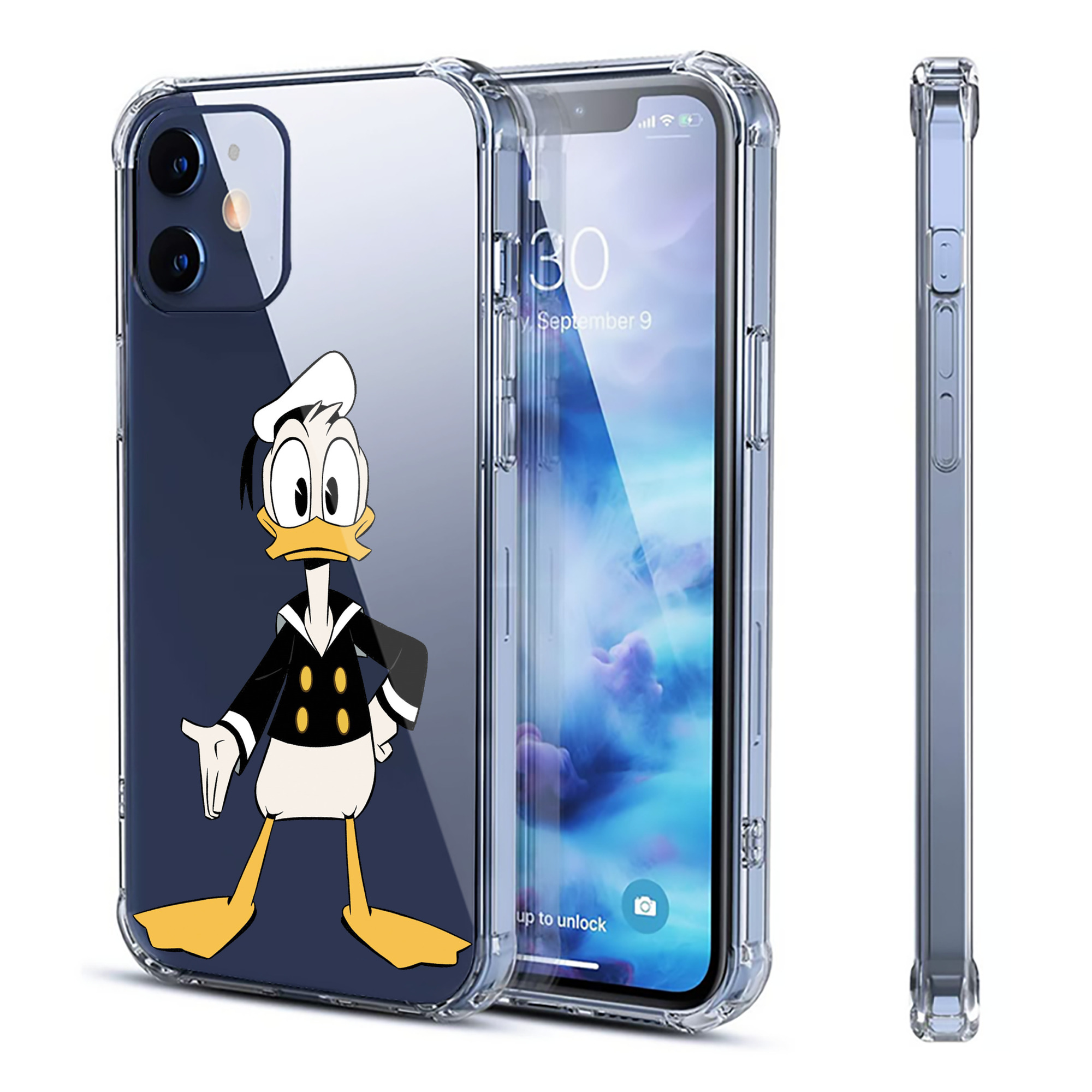 （画像用） ミッキーマウス Mickey Mouse 【iPhone 12シリーズ対応】透明スマホケース（クリアソフトケース）